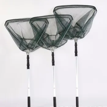 

2019 Portable Aluminum Alloy Triange Folding Fishing Net Fly Hand Dip Casting Net Fishing Tackle Fishing Tank rakolovka