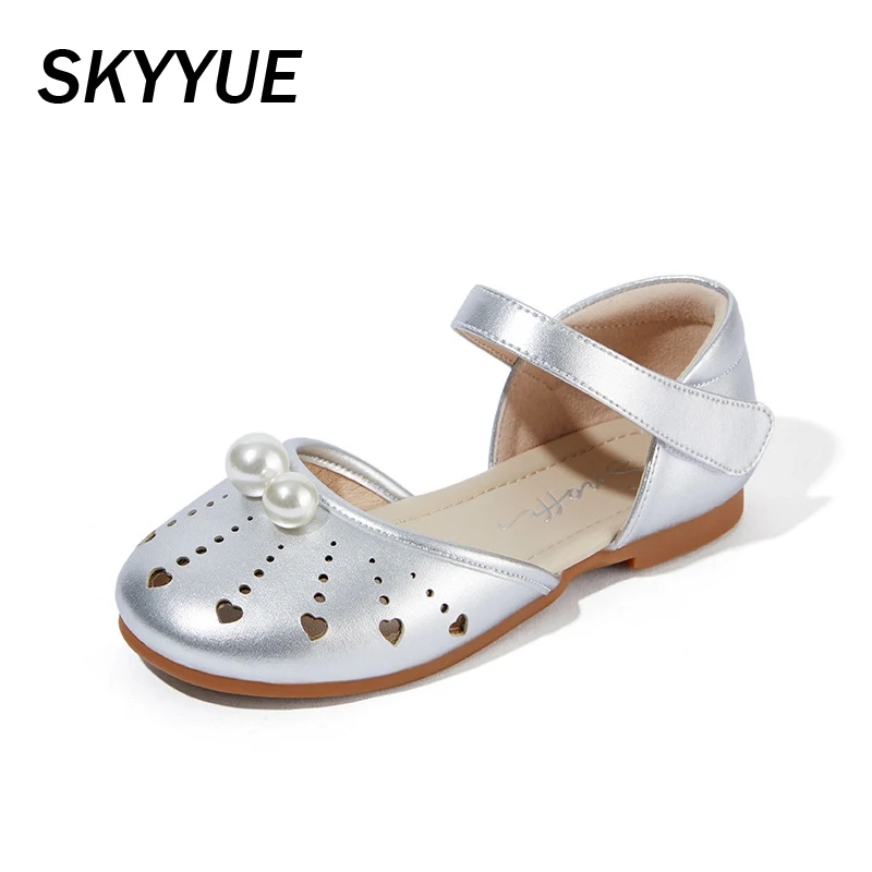 girls silver sandals