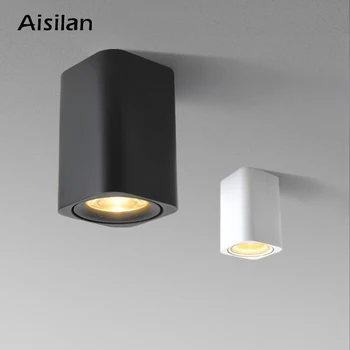 

Aisilan LED Surface Mounted Square Nordic Ceiling Downlight for Room/Corridor/Hallway/Foyer AC85-260V COB Cube Spot light