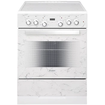 

Electric stove Gefest EP n d 6560-03 0052, glass ceramics, without lid, White/Marble