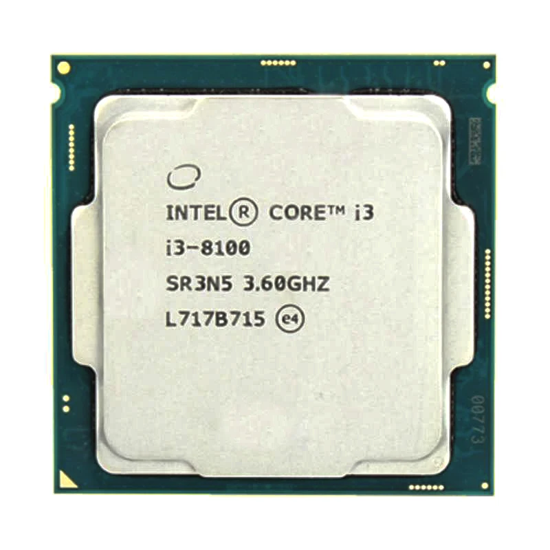 Четырехъядерный процессор Intel Core 8100 i3 1151 3 6 ГГц четырехъядерный 6M 65W LGA|Процессоры|