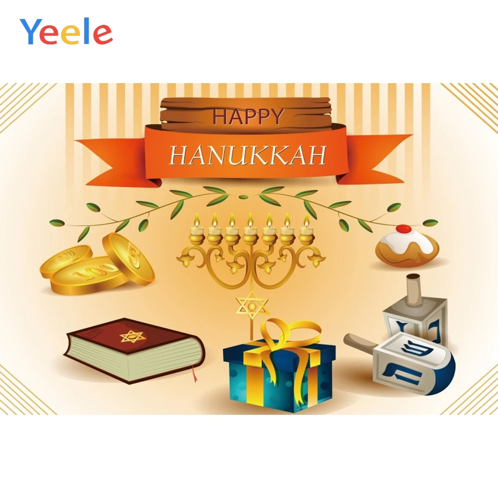 Yeele Happy hanukkah вечерние подарки книга свечи Ретро фотографии фоны