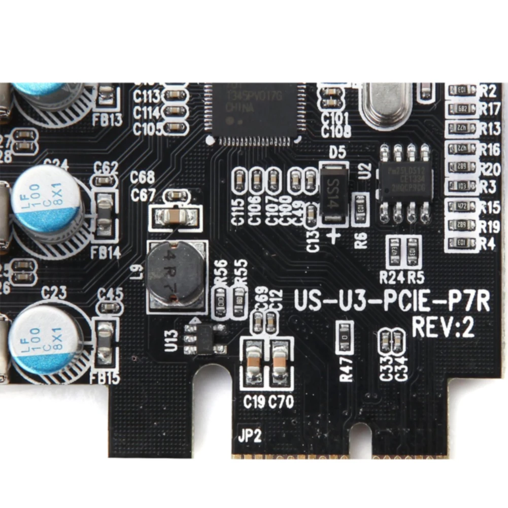Внутренняя 5V 4 Pin PCI-E Express Hub настольная черная Плата расширения мини адаптер SuperSpeed USB 3,0 7 порт