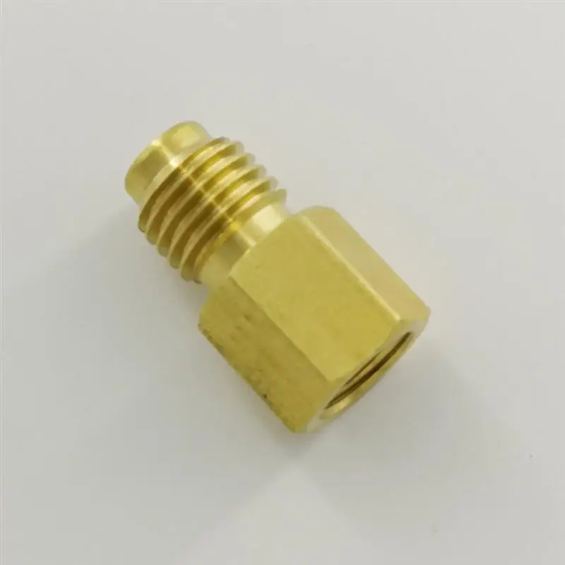 WINOMO Air Conditioning Safety Valve Fluoride Charging Quick Coupler Connector Adapter 1/4" To 1/2" Male/Female Thread Tool