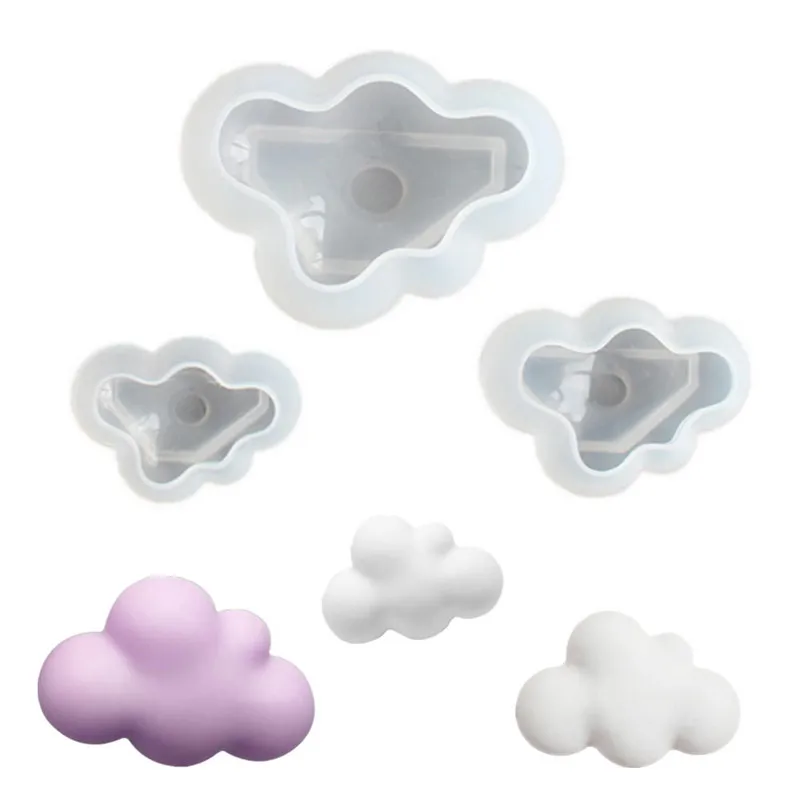 

3D Cloud Shape Silicone Chocolate Mold Mousse Fondant Ice Cube Mould Pudding Candy Soap Candle Molds Baking Cake Decoration Tool