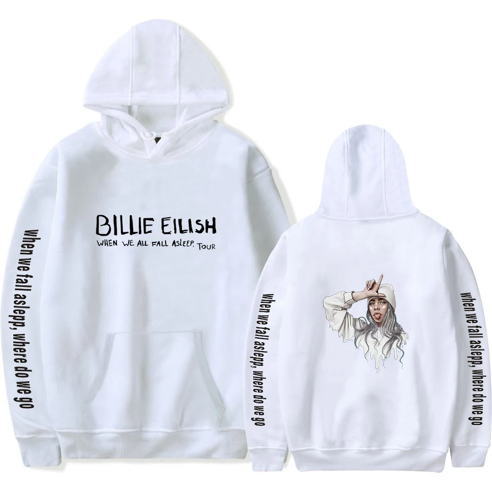 Модная новинка Billie Eilish 2D теплая толстовка с капюшоном для женщин и мужчин; Повседневная Толстовка; сезон осень-зима; популярный детский Розовый пуловер в стиле знаменитостей