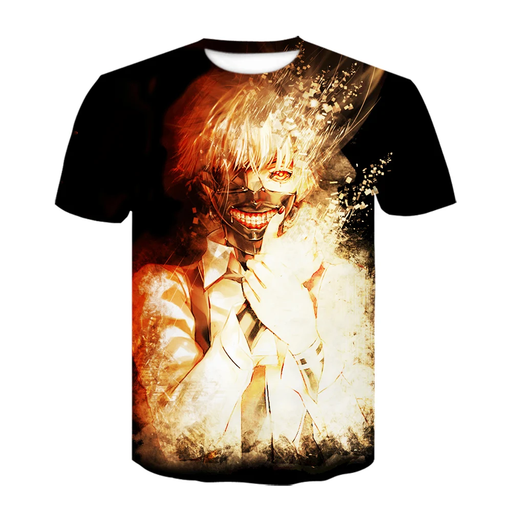 Токийский Гуль футболка с 3D принтом аниме смешные мужские футболки хип хоп Kaneki Ken