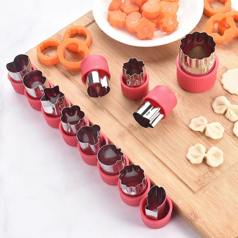 

12Pcs/Set Cutting Vegetable Fruit DIY Cutting Cutter Set Kitchen Accessories Food Decor Kitchen Tool Cutter Mold Kitchen Gadgets