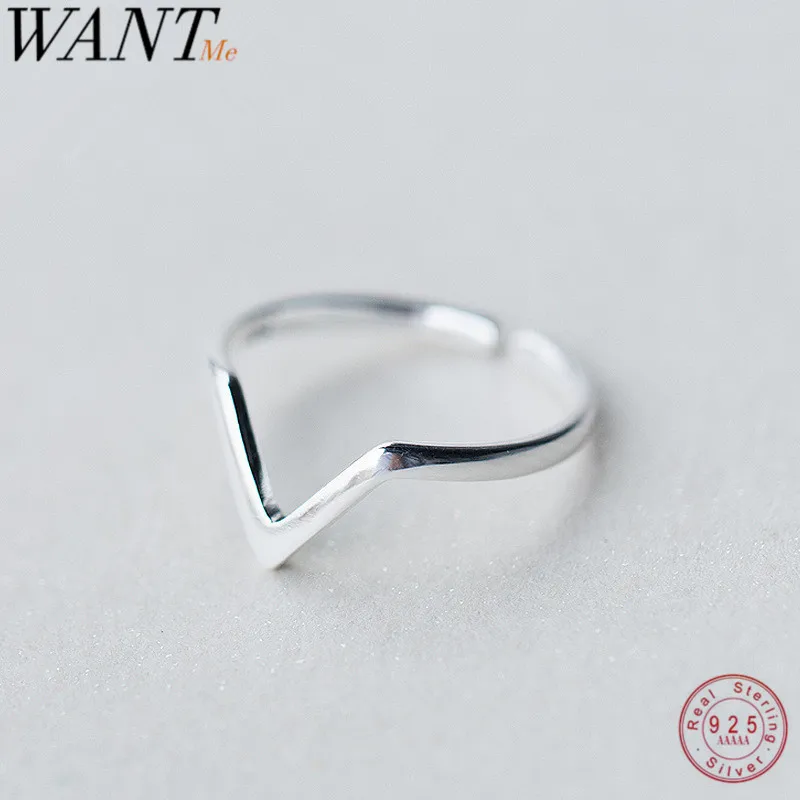 Женское регулируемое кольцо WANTME из серебра 100% пробы с геометрическим узором и