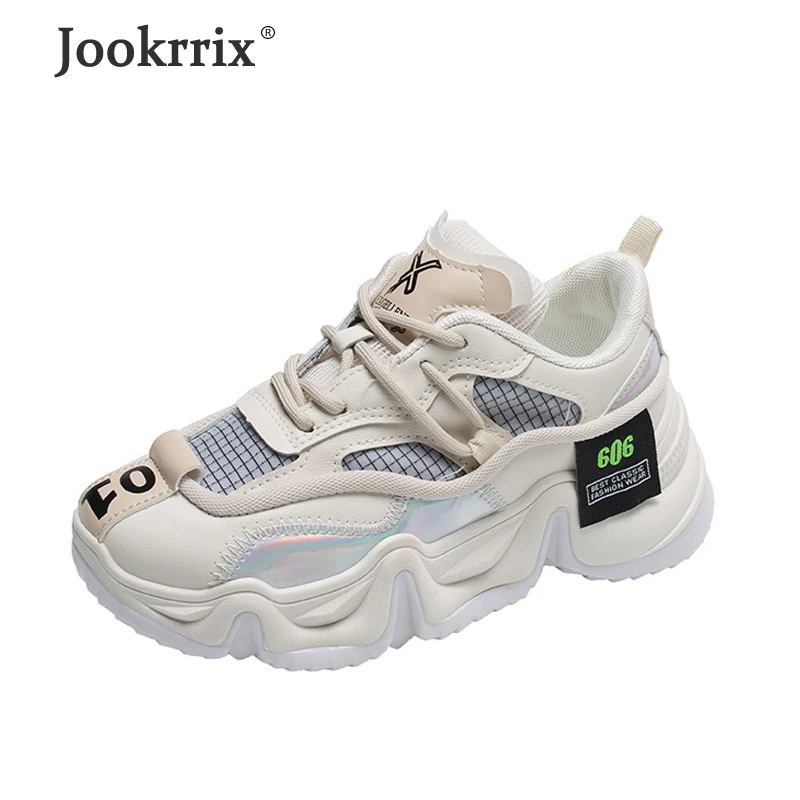 Jookrrix 2020 женские осенние модные кроссовки увеличивающие рост 6 см брендовые