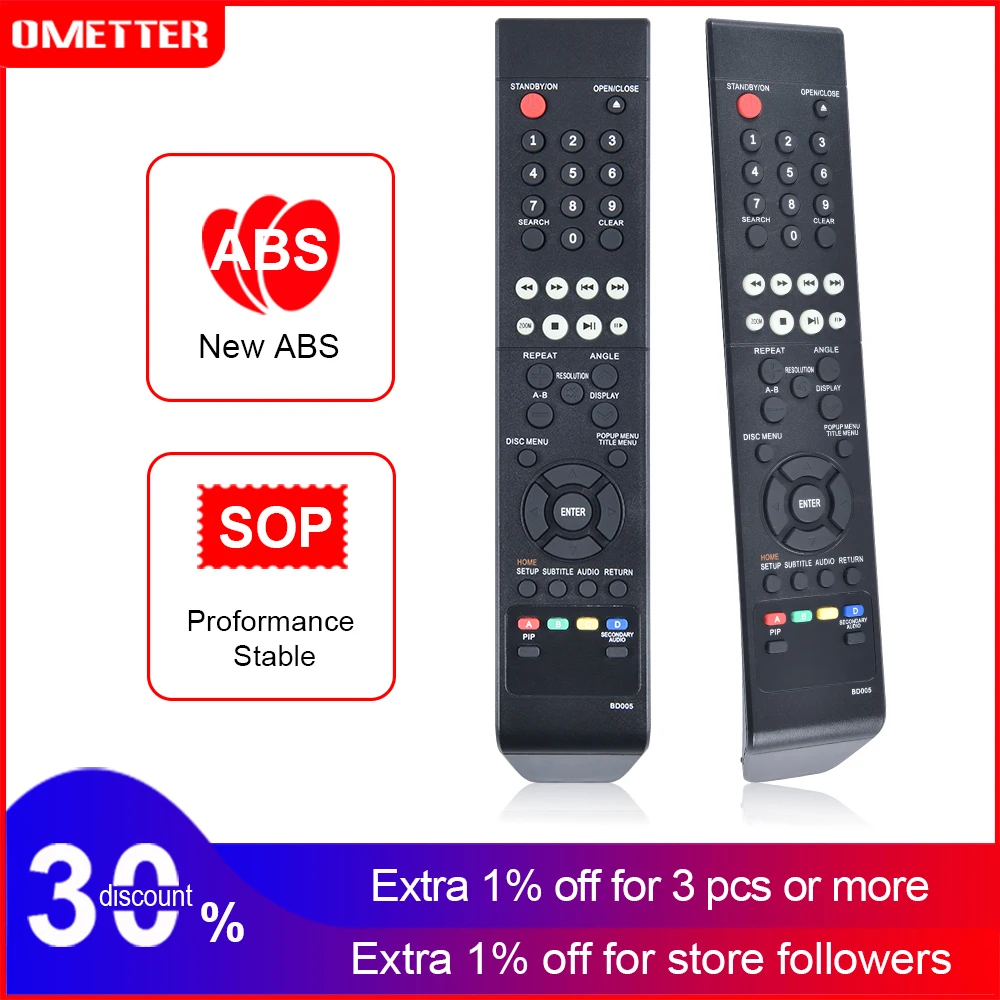 

BD005 Remote Control Replacement BD005 Replace Remote Control fit for Insignia Blu-ray Disc Player NS-BRDVD3 NS-BRDVD