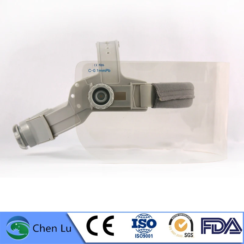 Recommend radiological protection 0.1mmpb lead glass mask x-ray radiation protective lightweight lead glass mask