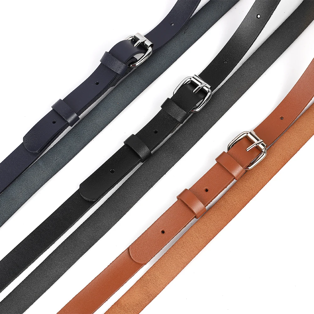 Genuine Leather Black Tan Blue Bags Strap Adjustable Replacement Crossbody Straps Sliver Hardware for Women DIY Bag Accessories