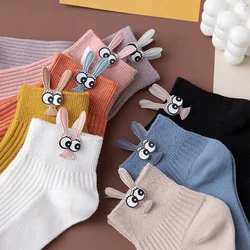 Three-Dimensional Cartoon Rabbit Socks Funny Cute Women Socks Anime Spring Fashion Cotton Decorate Harajuku Sock Size 34-39