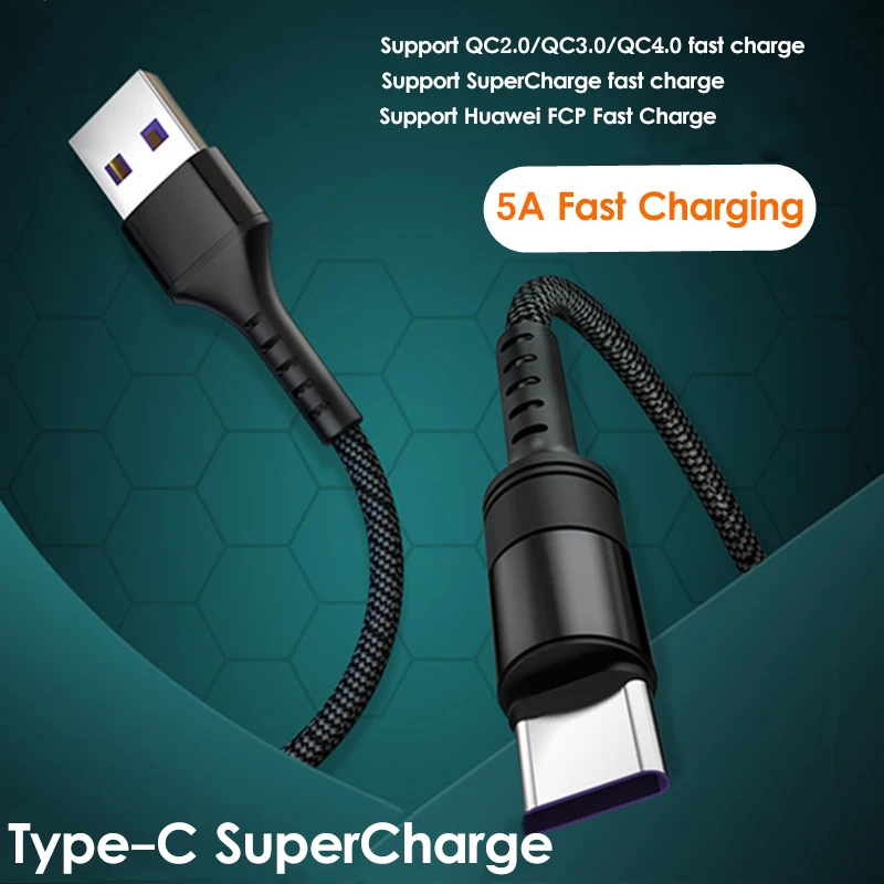 Тип usb C кабель для быстрой зарядки, 5A USB c-кабель для зарядки, Тип C Зарядное устройство провод для Samsung Galaxy S10 S9 S8 Note 9 8 пикселей 3