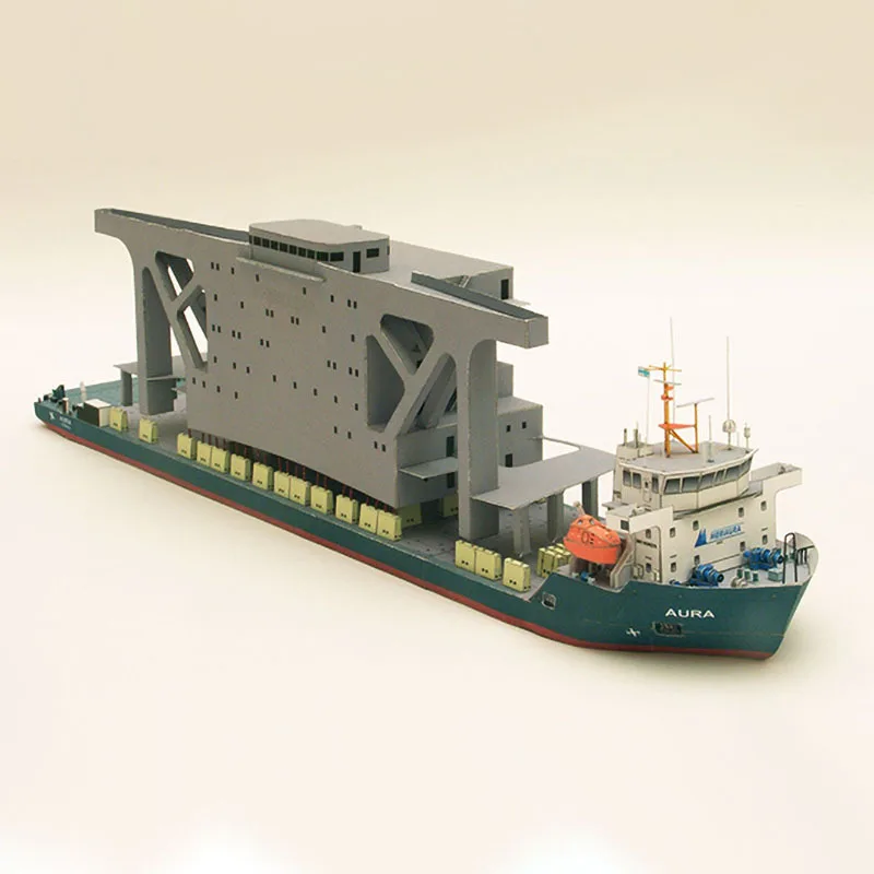 

1: 250 Poland Aura No. Heavy Cargo Ship Paper Model Ship Military Fans Handmade DIY Paper Art Homework