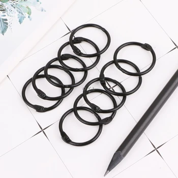 

6 colors 10pcs Metal Loose Leaf Binder Ring Book Hoops DIY Albums School Office Supplies Craft
