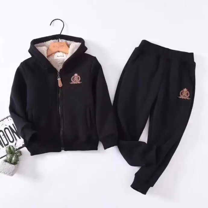 

Winter Korean-style Children Unisex Cotton Embroidered Hooded Crew Neck CHILDREN'S Cotton Clothes