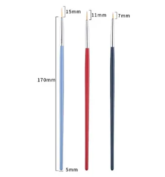 

3 In 1 Mixed Color 3D Tips DIY Nail Art Drawing Acrylic UV Gel Brush Painting Pens Stripes Lines Liner Makeup Beauty Tool New