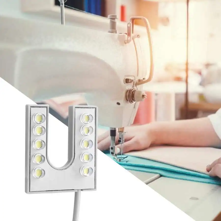 Sewing Machine Light 10LED U-shaped Lights Luminaire Flexible Work Lighting  Lamp With Magnets Base For Drill Presses Workbenches - AliExpress