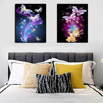 

D Diamond Painting Set DIY Diamond Painting Butterfly Sticker Diamond Cross Stitch Decorative Painting
