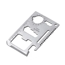 

11 in 1 Card Knife Pocket Hunting Knife Multi-function Card Combination Knife Bottle Opener Screwdriver Stainless Steel Various