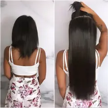 Extensiones de cabello humano liso, línea de pescado, alambre oculto Invisible, Rubio degradado, Remy dorado