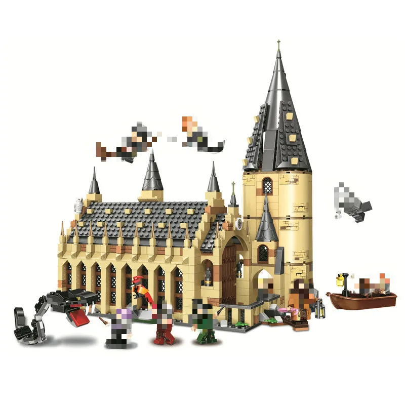 Günstige 2019 neue HarryING Kompatibel Legoing Großen Halle 75954 Uhr Turm 75948 kinder Montiert Bausteine Spielzeug Weihnachten