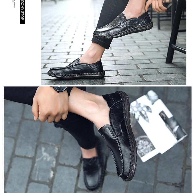 Leather Casual Shoes Mens 2020 New Summer Sewing Low-top Men Shoes Sneakers Comfortable Slip on Shoes for Men ET869 (14)