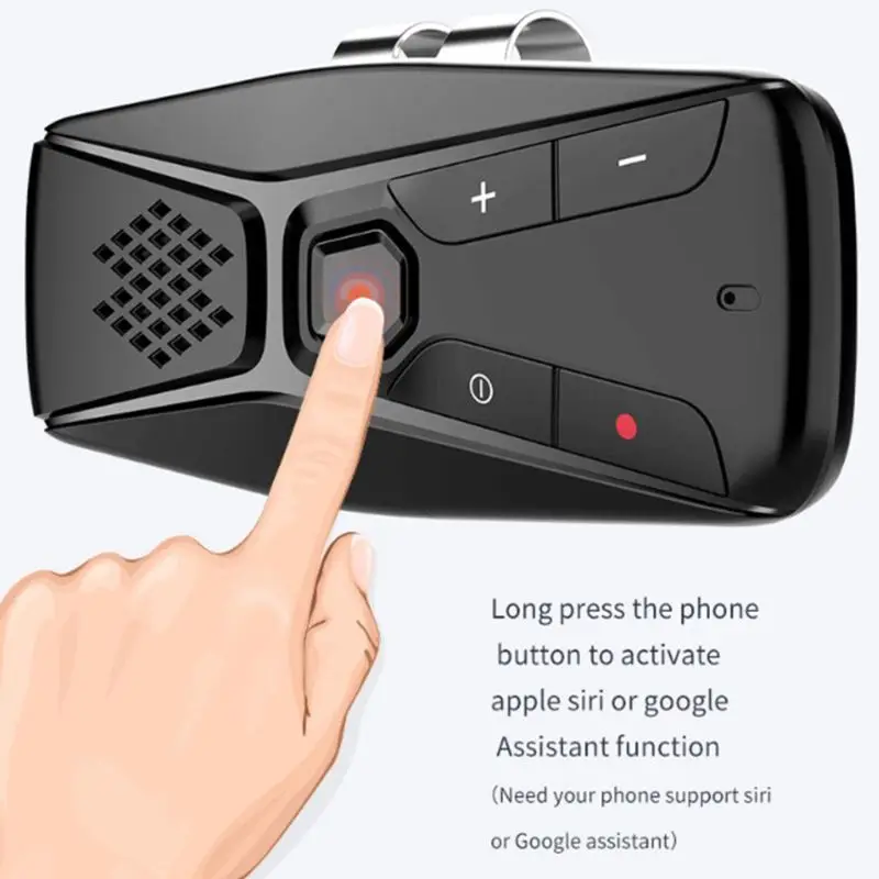Автомобильный Bluetooth 5,0 беспроводной приемник солнцезащитный козырек клип аудио адаптер Громкая связь