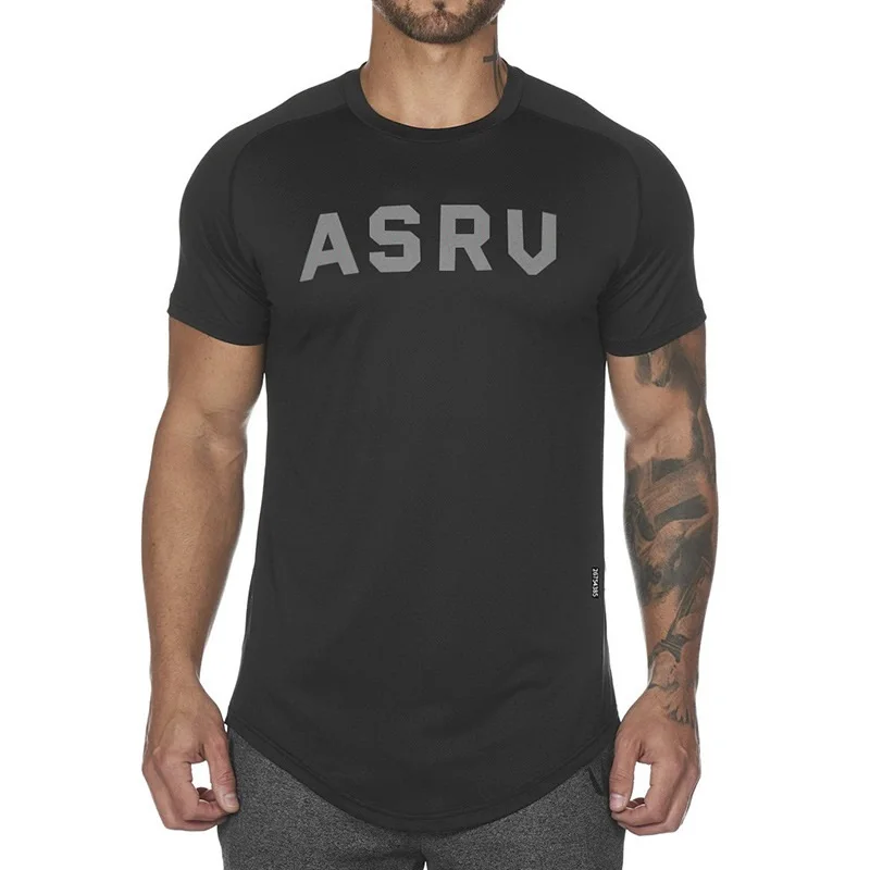 

2020 Summer Men's Short-sleeved T-shirt Gym Round Neck Solid Color Quick-drying Half-sleeved Men's Bottoming Shirt Training Top