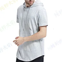 Международная торговля желаний Мужская футболка с капюшоном на молнии с длинным вырезом лодочкой сплошной цвет футболка с капюшоном сплошной цвет короткий рукав Футболка Amazon