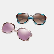 Женские поляризованные солнцезащитные очки PARZIN, TR90 женские солнцезащитные очки в стиле ретро, женские вождения с черным