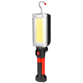 

Usb Durable Magnetic Hook Bracket Led Camping Light Handheld Flashlight Work Inspection Light