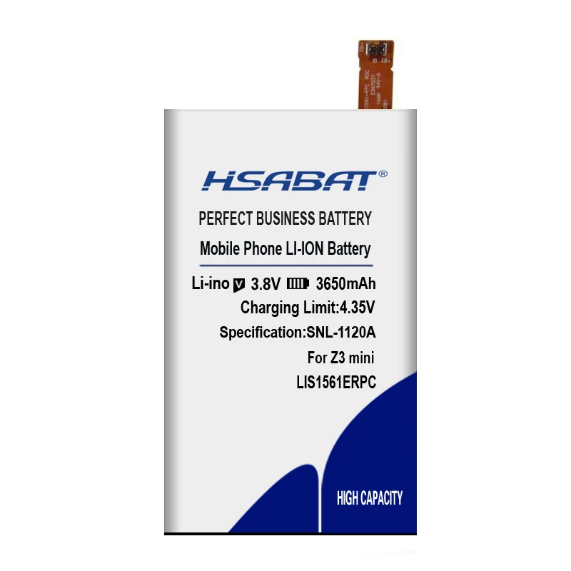 HSABAT 3650 мАч LIS1561ERPC Мобильный телефон батарея для SONY Xperia Z3 Мини батарея компактная M55W D5833 SO-02G батарея