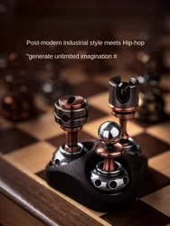 Gyroscope pour doigt, échecs Chezz, bois de cerise, décompression EDC, jouet rotatif pour doigt 
