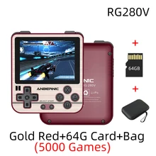 

NEW RG280V ANBERNIC Retro Game Console Open Sourse System CNC Shell PS1 Game Player Portable Pocket RG280 Handheld Game Console
