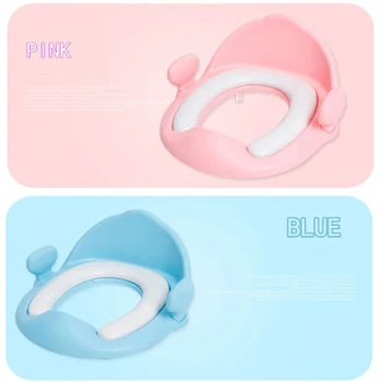 

Potty Training Seat for Boys Girls Kids Toddlers Toilet Training Seat with Soft Cushion Backrest Anti-Slip Grip High Quality