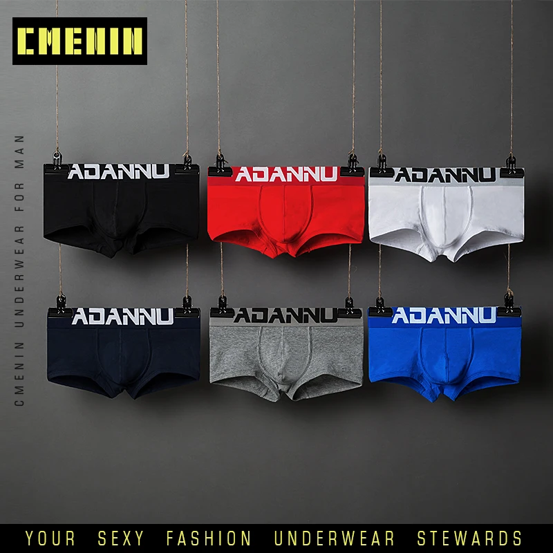 CMENIN Men Underwear Boxer Men's Boxers Male Panties Boxers Breathable Underpants Solid Shorts Cueca Comfortable Homme AD125