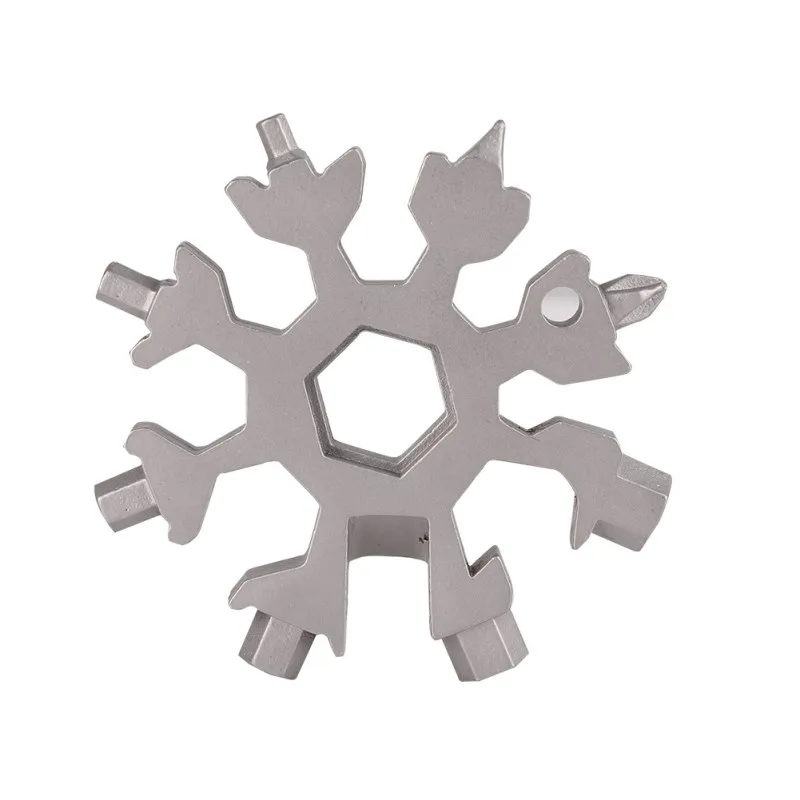 

Multi-tool Standard Metric Snowflake Stainless Steel 18 in 1 Screwdriver Gadget Snow Shape Pattern Outdoor Tools
