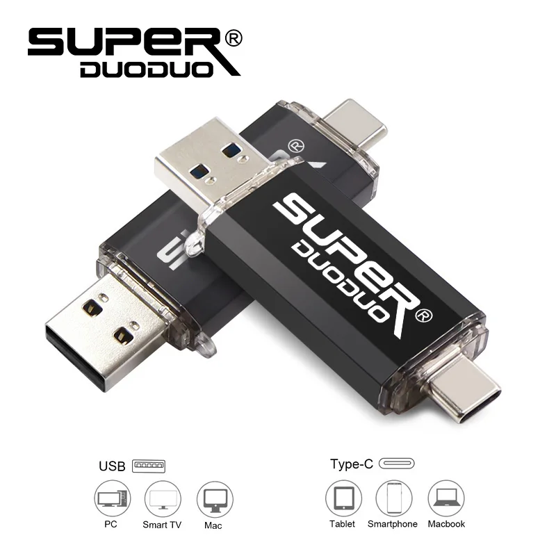 Популярный USB флеш-накопитель type-C, высокоскоростной USB 2,0, флеш-накопитель, телефон, OTG, USB флеш-карта памяти, 64 ГБ, 32 ГБ, 16 ГБ, 8 Гб