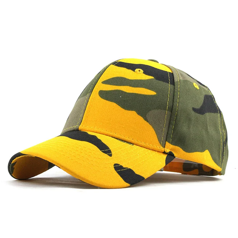 Камуфляжная бейсболка темно-синяя регулируемая летняя Кепка унисекс спортивные шапки Такер Кепка уличные шляпы дышащие шляпы - Цвет: Цвет: желтый