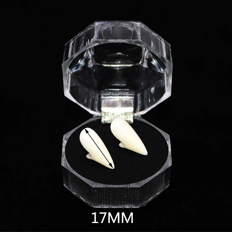 Vampir Zähne Set - 3 Größen Für Halloween & Cosplay Mit Kleber