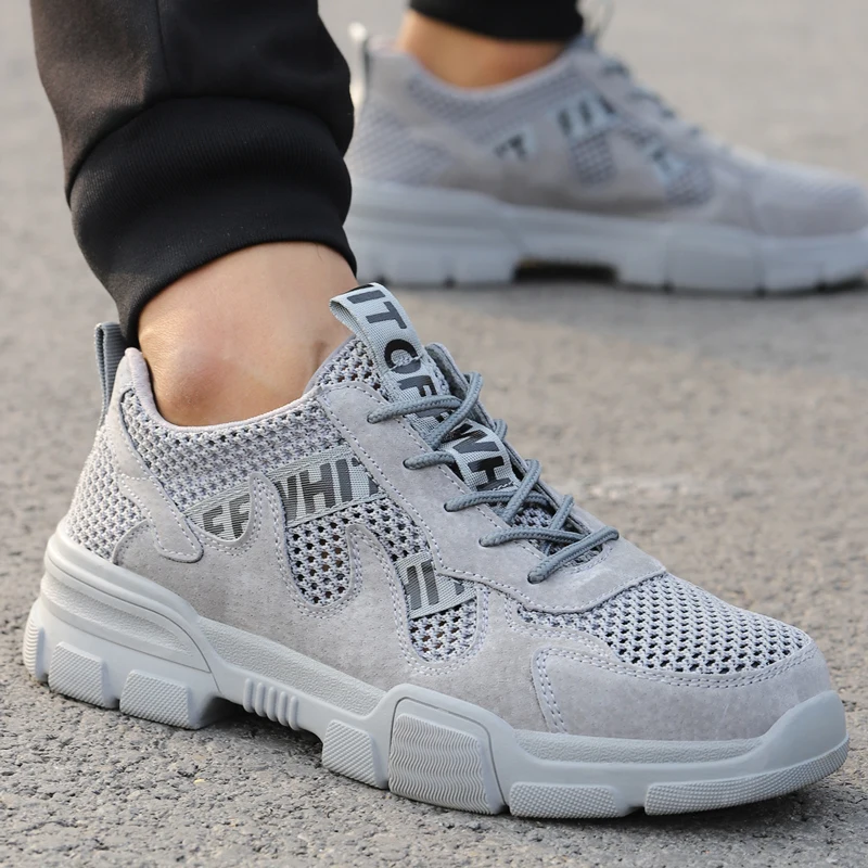 Кроссовки строительные для мужчин и женщин безопасная обувь дышащие легкие