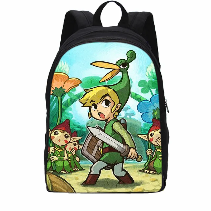 Рюкзак для мальчиков и девочек с аниме-героями мультфильмов Zelda, с 3D принтом, рюкзак, школьная сумка, рюкзак для ноутбука, рюкзак для путешествий, рюкзак, рюкзак Mochila Escolar - Цвет: Nick35-S122