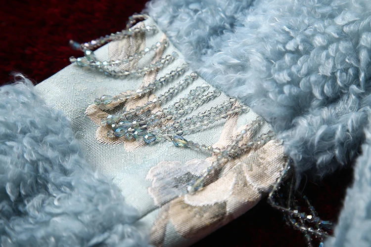 VERDEJULIAY осенне-зимняя винтажная жаккардовая ткань Цветочная куртка женская подиумная Роскошная вышивка бисером Элегантное повседневное пальто