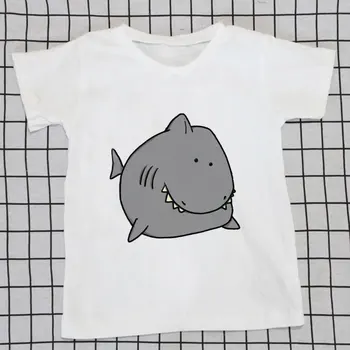 

Vogue New Funny Baby Girl Tshirt Kawaii Shark Cat Kids T-shirt Cute Animal Boys Clothes Summer Girls T Shirts Round Neck 24M-9T