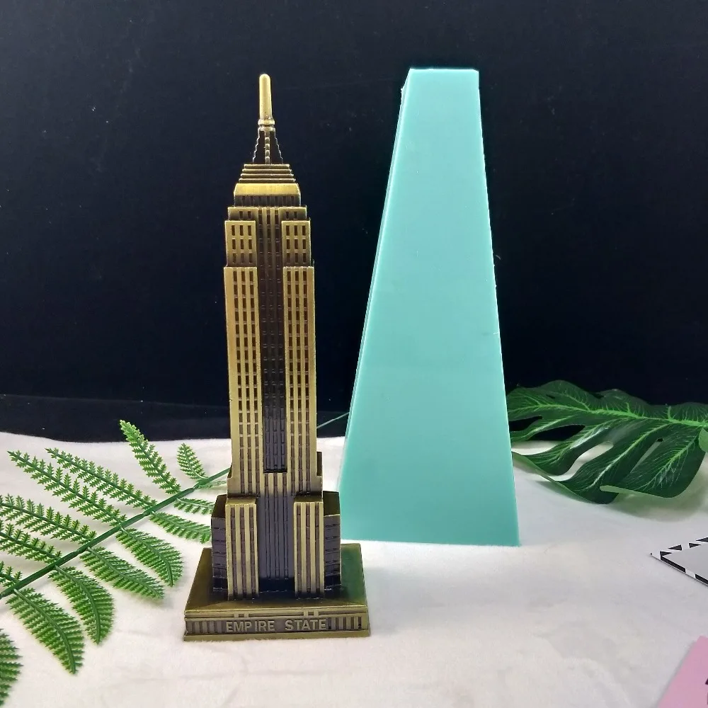 QT0246 PRZY Empire State Building силиконовая форма Свеча-башня глиняная Смола гипсовая шоколадная форма для свечей