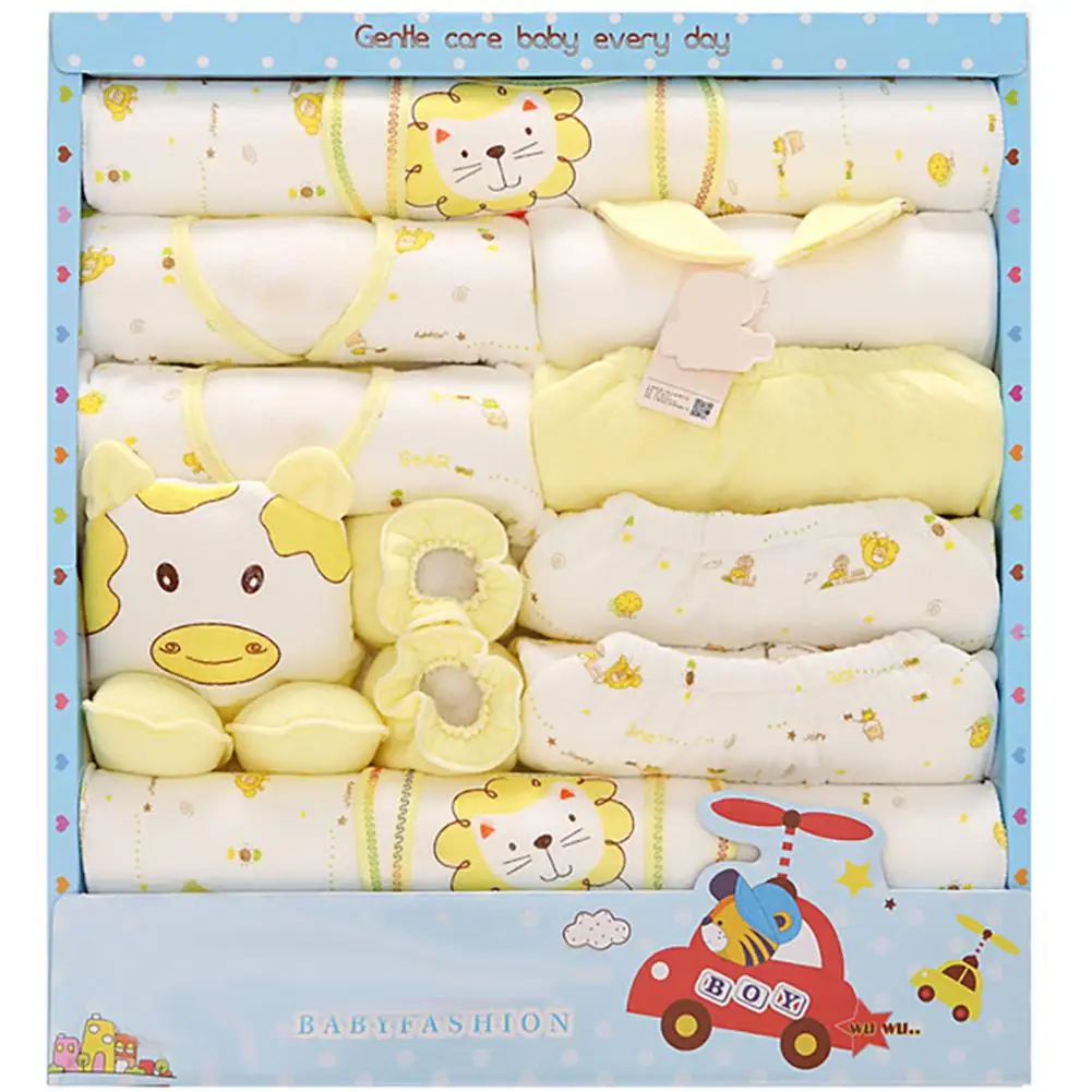 Kidlove/милый детский хлопковый костюм с героями мультфильмов; Подарочный комплект для детей ростом до 80 см - Цвет: foot yellow B