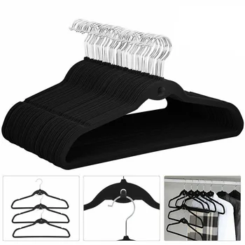 

10/20Pcs Non Slip Velvet Suit Clothes Hangers Wardrobe Home Organizer Household Portable StorageXH8Z